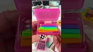Mini Backpack & School Supplies Micro Collection Box Opening Satisfying Video ASMR #asmr