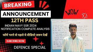 INDIAN NAVY AGNIVEER SSR 2024 NOTIFICATION COMPLETE ANALYSIS  INDIAN NAVY SSR NOTIFICATION 2024 