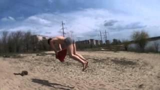Taking Off Clothes While Backflipping