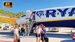 Touchdown in SKIATHOS  RYANAIR FULL 4K flight Experience from Vienna to Skiathos