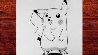 PİKACHU ÇİZİMİ  Çok Kolay Pikachu Nasıl Çizilir  How to draw Pikachu  Kolay Çizimler  Karakalem