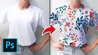 How to Add Patterns & Prints to Clothing in Photoshop  Put Any Design on a Shirt using Photoshop