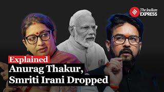 Modi Cabinet 2024 Anurag Thakur Smriti Irani Arjun Munda Dropped From Modis 3.0 Cabinet