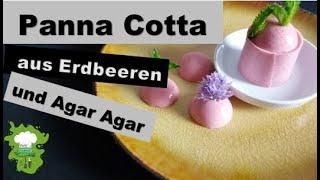 Erdbeer Panna Cotta mit Agar Agar