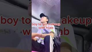 boy to girl makeup transformation with hijab  #cowokcantik #transgender #warintilbigo #waria