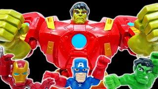 Hulk VS Hulkbuster Marvel Avengers Super Hero Mashers Micro  #ToyMartTV