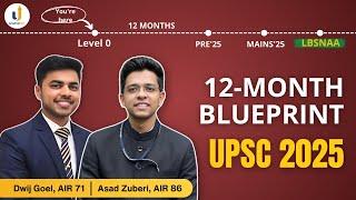 ️Next 12-Month Detailed Strategy for UPSC 2025 by AIR 71 Dwij Goel and AIR 86 Asad  LevelUp IAS