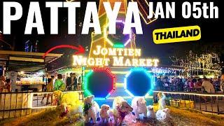 PATTAYA JOMTIEN NIGHT MARKET The Best Place To Eat European Food  Thailand Vlog