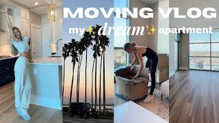 MOVING INTO MY NEW APARTMENT + empty apartment tour unpacking first night in Tampa & settling in.