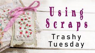 Using Fabric Scraps in Junk Journals #TrashyTuesday #JournalingCards