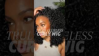 TRULY GLUELESS CURLY WIG FOR BEGINNERS #gluelesswig #hair #curlyhair #wiginstall #hairtutorial #wig