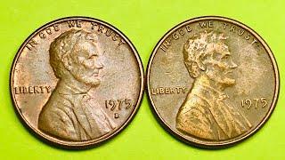 1975 Lincoln Penny D and No Mint Mark