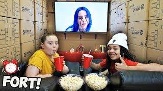 24 HOURS IN A BOX FORT MOVIE THEATER