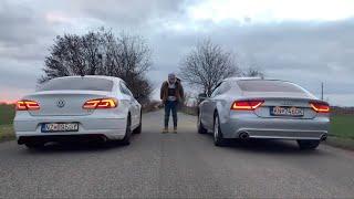 Audi A7 3.0TDI chip vs VW CC 3.6FSI Drag race 2022