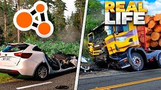 Аварии на реальных событиях в BeamNG.Drive #30