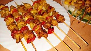 chicken kabab کباب سیخی گوشت مرغ بسیار خوشمزه لذیذ 