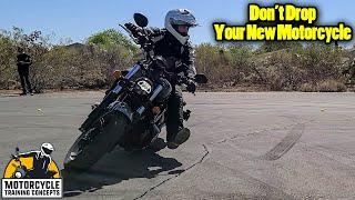 How To NOT Drop Your Motorcycle In A Parking Lot  Motorcycle Training Concepts