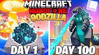 I Survived 100 DAYS as GODZILLA in HARDCORE Minecraft