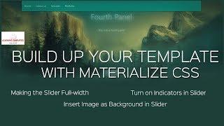 How to make a Full-width slider with Indicators in Materialize CSS