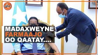 Madaxweynaha Soomaaliya Maxamed Cabdullahi Farmaajo oo Qaatay Talaalka Cudurka Covid-19.