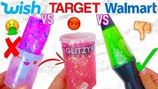 TARGET SLIME VS WALMART SLIME VS WISH SLIME Which Is Worth It??