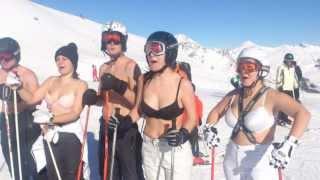 Naked Girl Skiing