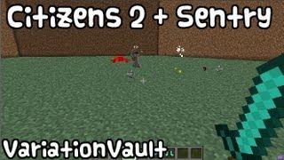 Minecraft Bukkit Plugin - Citizens 2 + Sentry - NPC Protection