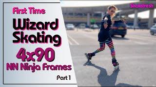 Asha testing out wizard skate moves on the NN Ninja 4x90 frames gazelles three-turns pivots FUN