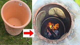 DIY Tandoor for Grill Tandoori Roti and Naan l Very Low Cost Home Made Tandoor l Urdu & Hindi