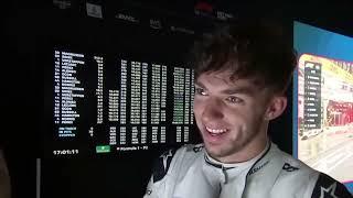 Pierre Gasly Reacts to Kevin Magnussens Pole