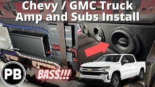 2019 - 2023+ Chevy  GMC Truck Amp and Subs Install