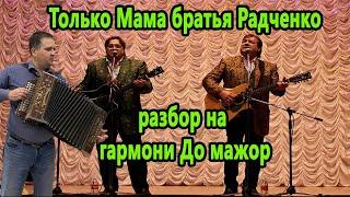 Только Мама братья Радченко  разбор на гармони  До мажор.