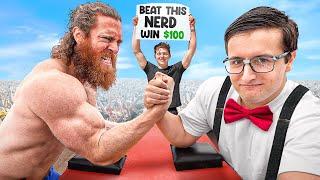 Beat This Nerd at Arm Wrestling Win $100