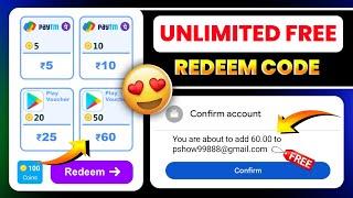 Unlimited Free Google Play Redeem Code  Free Redeem Code App 2024  How To Get Free Redeem Code