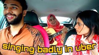 Singing Badly In Uber ft GF  Tery Hawale Arijit Singh  Reaction Video  Anas Rajput