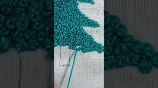 Hand Embroidery French Knot Christmas Tree