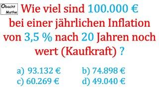  Mathe Basics #120  Inflation berechnen  Hast DU Mathe wirklich verstanden  ObachtMathe