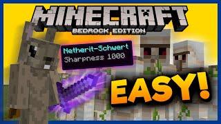 Schärfe 1000 OP-Verzauberung Trick MCPE ️ Minecraft Bedrock Tutorial