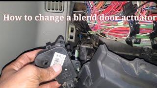 explaining how to change a blend door actuator on a international prostar.