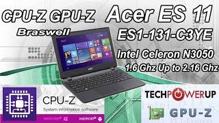 Review Acer ES 11 ES1-131-C3YE Intel Celeron N3050 1.6 up to 2.16Ghz