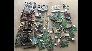 Sorting gold plated circuit boards. There are different prices  so SHOP AROUND