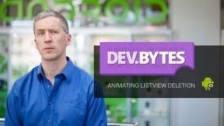 DevBytes Animating ListView Deletion