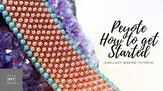 Peyote Stitch How to Get Started - Seed Bead Technique - Jewellery Making Tutorial