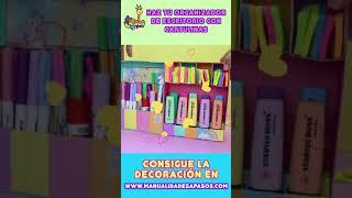 Make Desktop Organizer of Cardstock Paper  aPasos Crafts DIY