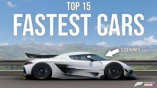 Forza Horizon 5 - TOP 15 FASTEST CARS With NEW Tunes