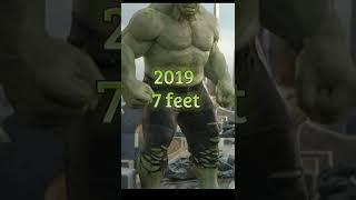 Hulk size camparison in Movies #shorts #marvel