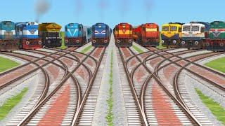  Trains Crossing Quick Fast On Bumpy Railroad🫧 Crossings Tracks  toy train crossing video
