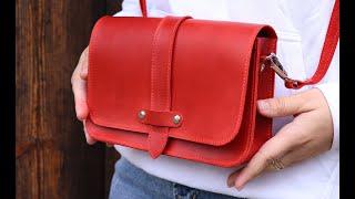 Женская стильная сумка-клатч ручной работы из натуральной кожи