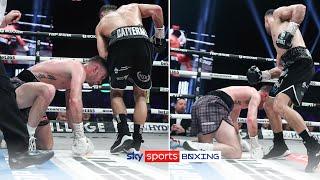 KNOCKDOWN Jack Catteralls eighth round knockdown against Josh Taylor