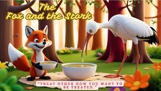 The Fox & the Stork  English Moral Short Story  Bedtime Story  Animal Short Story for Kids